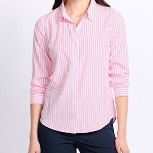 Fortune + Ivy Pink Mandie Striped Button Down Shirt Shirt - Size Medium